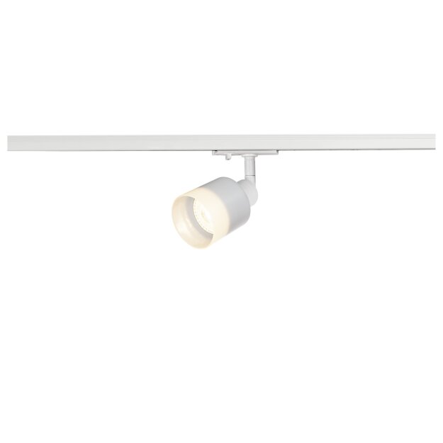 SLV 1001869 Puri Track Spot, QPAR51 Glas, Weiß 50W, 1-Phasen Adapter 15x10 cm