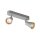 SLV 1000891 Avo CW Double, Indoor Wand- & Deckenaufbauleuchte, QPAR51, Silber, max. 50W 24x11,5x9,5 cm