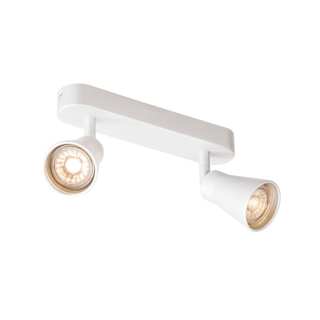 SLV 1000890 Avo CW Double, Indoor Wand- & Deckenaufbauleuchte, QPAR51, Weiß, max. 50W 24x11,5x9,5 cm