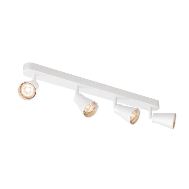 SLV 1000896 Avo CW Quad, Indoor Wand- & Deckenaufbauleuchte, QPAR51, Weiß, max. 50W 56x11,5x9,5 cm