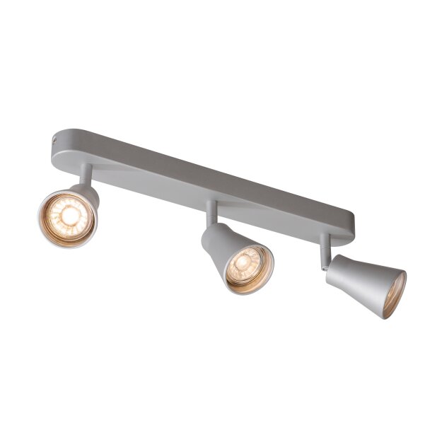 SLV 1000894 Avo CW Triple, Indoor Wand- & Deckenaufbauleuchte, QPAR51, Silber, max. 50W 40x11,5x9,5 cm