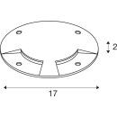 SLV 1001254 Big Plot Abdeckung, 2 Auslässe, Edelstahl 316 2 cm