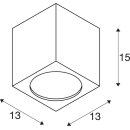 SLV 234535 Big Theo Ceiling, Outdoor Deckenleuchte, LED, 3000K, Anthrazit 13x13x15 cm