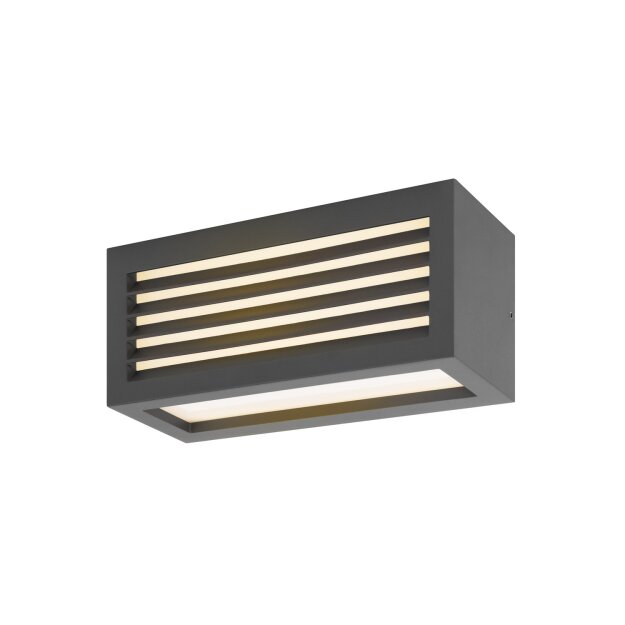 SLV 1002035 Box_L, LED Outdoor Wand- & Deckenaufbauleuchte, Anthrazit, IP44, 3000K, 19W 25x11x11 cm