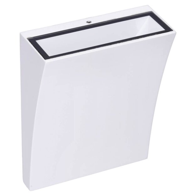 SLV 1000340 Delwa Wide LED Outdoor Wandleuchte, 3000K, 100°, Weiß, IP44 14x18x6 cm