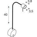 SLV 1002607 Dio Flex Plate QPAR51 WL Indoor Wandaufbauleuchte Weiß 52,8x9x cm