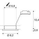 SLV 1001165 Dolix Out QPAR51, rund, Weiß 11 cm