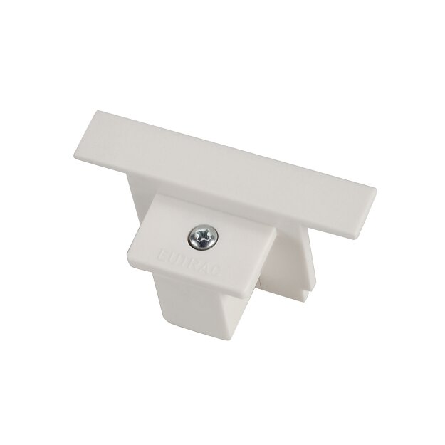 SLV 1001538 Eutrac Endkappe für 3-Phasen Einbauschiene, Verkehrsweiß 2,7x6x3,2 cm
