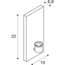 SLV 1001272 Fenda Basis, WL, Indoor Wandaufbauleuchte, E27, max. 40W, Weiß 10x22x6,8 cm
