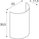 SLV 1001275 Fenda Halbschirm, Weiß 23x30,5x11,5 cm