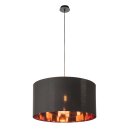 SLV 1000580 Fenda Leuchtenschirm, Schwarz/Kupfer, Ø70cm 36 cm