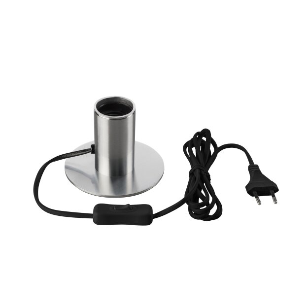 SLV 1001678 Fitu TL, Indoor Tischleuchte, Alu gebürstet, E27, max. 10W 8 cm