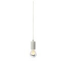 SLV 132691 Fitu, Pendelleuchte, A60, rund, Weiß, 5m Kabel m. offenem Kabelende, max. 60W 9,1 cm