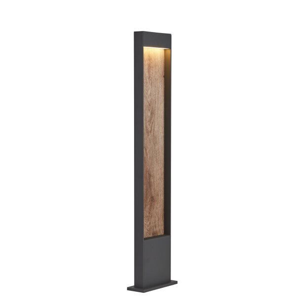 SLV 1002959 Flatt Pole 100 Outdoor LED Stehbauleuchte 3000K IP65 Anthrazit/Braun 18x4,5x100 cm