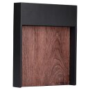 SLV 1002953 Flatt Outdoor LED Wandaufbauleuchte 3000K IP65 Anthrazit/Braun 18x23x7 cm