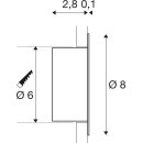 SLV 1002922 Woro Indoor LED Wandeinbauleuchte 2700K Weiß 2,9 cm