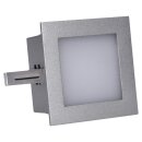 SLV 1000577 Frame LED 230V Basic, LED Indoor Wandeinbauleuchte, Silber, 2700K 9x9x5,5 cm