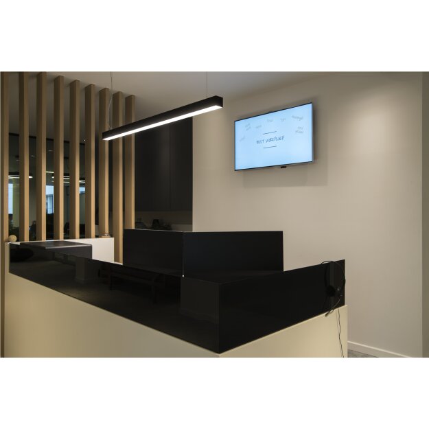 SLV 1001400 Glenos Pendelleuchte, Mattschwarz, 1m, 52W, 3000K 105x5x7 cm