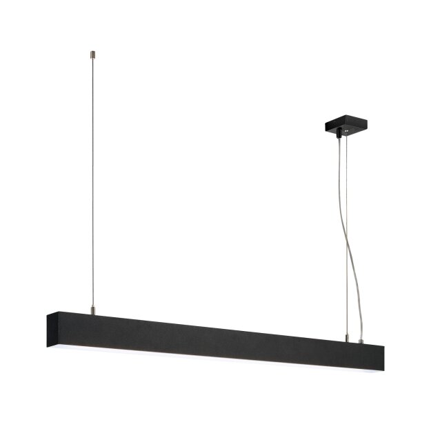 SLV 1001403 Glenos Pendelleuchte, Mattschwarz, 1m, 52W, 4000K 105x5x7 cm
