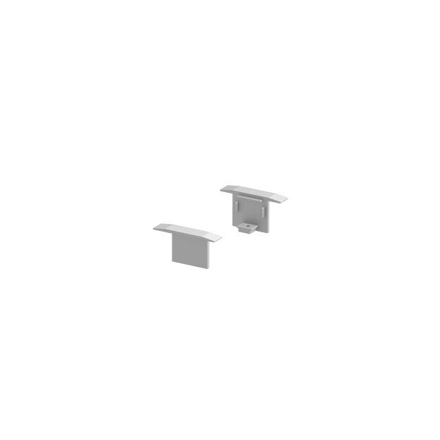 SLV 1000472 Grazia 10 Einbauprofil Endkappen, 2 Stk., Alu 3x1,62x1,1 cm