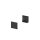 SLV 1000567 Grazia 20 Endkappe für Grazia Aufbauprofil Standard, 2 Stk., flache Ausführung, Schwarz 3,5x3,2x1 cm