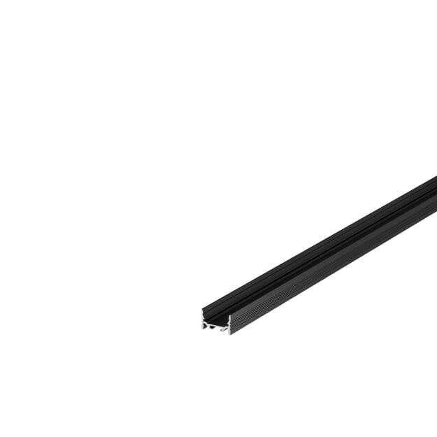 SLV 1000507 Grazia 20 LED Aufbauprofil, flach, gerillt, 3m, Schwarz 300x3,5x2,2 cm