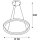 SLV 1002910 One 60 Dali Indoor LED Pendelleuchte Weiß 3 cm