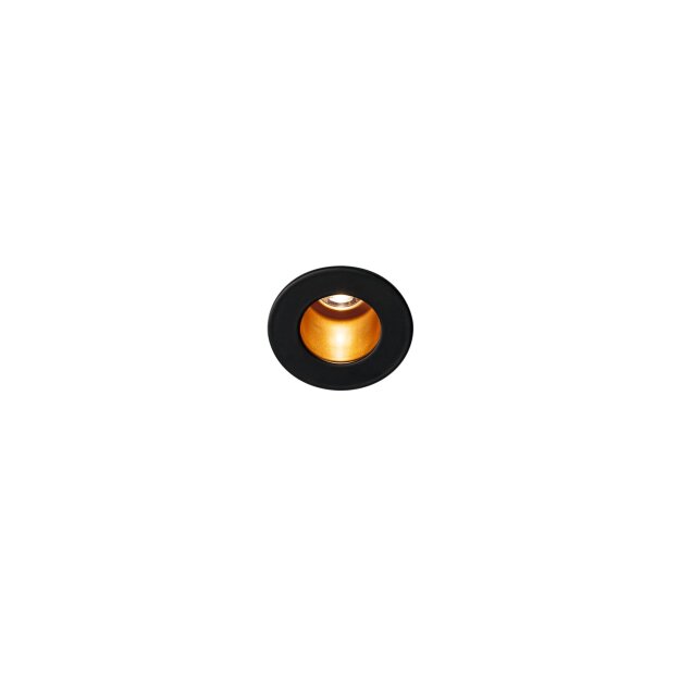 SLV 1000917 Triton Mini LED Deckeneinbauleuchte, Schwarz/Gold, 3000K, 12° 5,4 cm