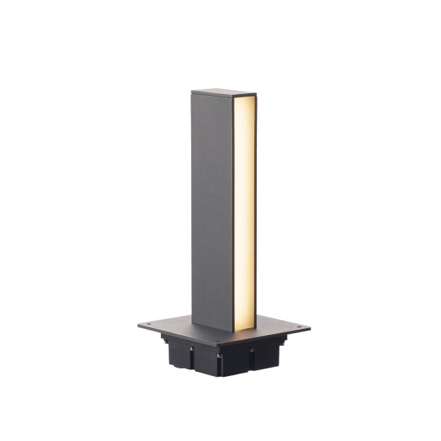SLV 232155 H-Pol, Wege- & Standleuchte, einflammig, LED, 3000K, Anthrazit, L/B/H 16,5/16,5/36 cm