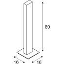 SLV 232165 H-Pol, Wege- & Standleuchte, einflammig, LED, 3000K, Anthrazit, L/B/H 16,5/16,5/66 cm