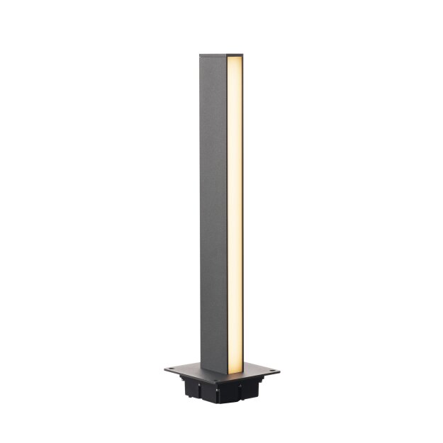 SLV 232185 H-Pol, Wege- & Standleuchte, 2flammig, LED, 3000K, Anthrazit, L/B/H 16,5/16,5/66 cm