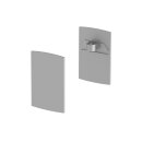 SLV 1001809 H-Profil Endkappen, Silber 1,2x2,6x4,3 cm