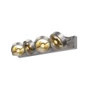 SLV 1002025 Kalu CW, Indoor Wand- & Deckenaufbauleuchte, quad, QPAR111 Alu gebürstet 4x75W 60x9x18 cm