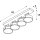 SLV 1002025 Kalu CW, Indoor Wand- & Deckenaufbauleuchte, quad, QPAR111 Alu gebürstet 4x75W 60x9x18 cm