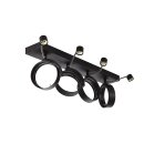 SLV 1002023 Kalu CW, Indoor Wand- & Deckenaufbauleuchte, quad, QPAR111, Schwarz, 4x75W 60x9x18 cm