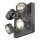SLV 1000135 Kalu LED 4 Wand- & Deckenleuchte, Square, Schwarz, 3000K, 60° 28x29x16 cm