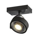 SLV 1000702 Kalu 1 QPAR111, Wand- & Deckenleuchte, Schwarz, max. 75W 15x9x18 cm