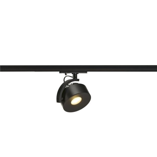 SLV 1002854 1-Phasen Kalu Track Indoor LED 1 Phasen System Leuchte Schwarz 3000K inklusive 1-Phasen Adapter 12x15 cm