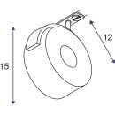 SLV 1002854 1-Phasen Kalu Track Indoor LED 1 Phasen System Leuchte Schwarz 3000K inklusive 1-Phasen Adapter 12x15 cm