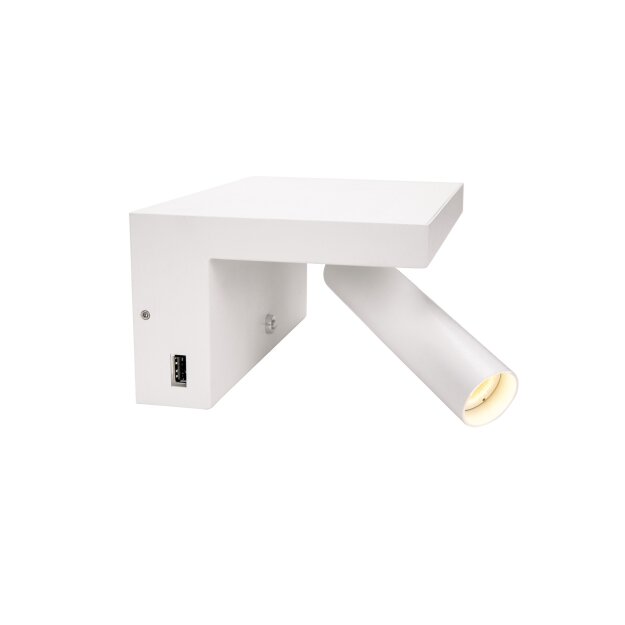 SLV 1002140 Karpo Bedside, LED Indoor Wandaufbauleuchte, Weiß, 3000K 18x12,7x8,4 cm