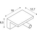 SLV 1002140 Karpo Bedside, LED Indoor Wandaufbauleuchte, Weiß, 3000K 18x12,7x8,4 cm