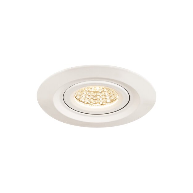 SLV 1000833 Kini LED Outdoor Deckeneinbauleuchte, Weiß, 3000K, 60°, IP65 6,5 cm