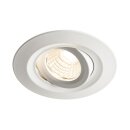 SLV 1000833 Kini LED Outdoor Deckeneinbauleuchte, Weiß, 3000K, 60°, IP65 6,5 cm