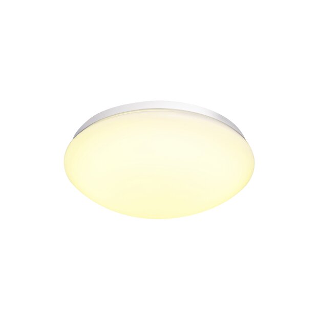 SLV 1002020 Lipsy 30 Dome, LED Outdoor Wand- & Deckenaufbauleuchte, Weiß, IP44, 3000/4000K 9,3 cm
