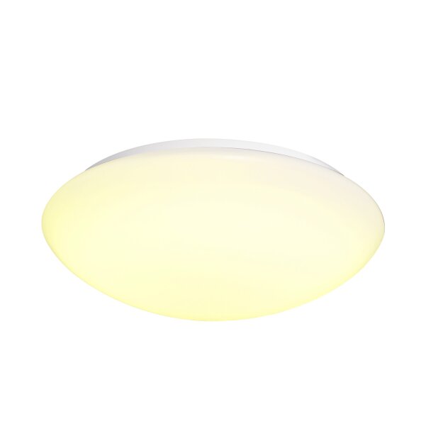 SLV 1002022 Lipsy 50 Dome, LED Outdoor Wand- & Deckenaufbauleuchte, Weiß, IP44, 3000/4000K 12,4 cm