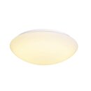 SLV 1002022 Lipsy 50 Dome, LED Outdoor Wand- & Deckenaufbauleuchte, Weiß, IP44, 3000/4000K 12,4 cm