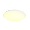 SLV 1002022 Lipsy 50 Dome, LED Outdoor Wand- & Deckenaufbauleuchte, Weiß, IP44, 3000/4000K 12,4 cm