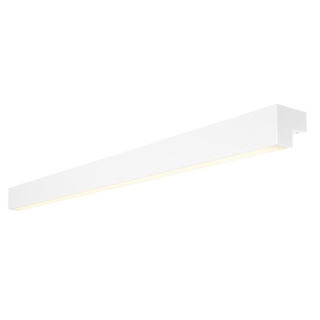 SLV 1001303 L-Line 120 LED, Wand- & Deckenleuchte, IP44, 3000K, 3000lm, Weiß 117,8x7x7 cm