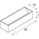 SLV 1002929 Logs In L Indoor LED Wandaufbauleuchte Weiß 2000-3000K Dim-To-Warm 30x7x10 cm