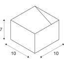 SLV 1000638 Logs In LED Wandleuchte, Schwarz/Messing, 2000K-3000K Dim to Warm 10x7x10 cm